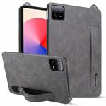For Xiaomi Pad 6 / 6 Pro TPU Leather Back Tablet Case with Wristband(Grey)