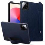 For Xiaomi Pad 7 / 7 Pro TPU Leather Back Tablet Case with Wristband(Dark Blue)