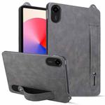 For Xiaomi Redmi Pad 2 TPU Leather Back Tablet Case with Wristband(Grey)