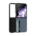 For Xiaomi Mix Flip ABEEL 6D Micro Relief MagSafe Magnetic Phone Case(Carbon Fiber Blue)