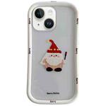 For iPhone 14 Christmas Pattern Colorful PC Frame TPU Clear Phone Case(Santa Claus)