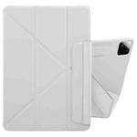 For Xiaomi Pad 7 / 7 Pro Fixed Buckle Magnetic Deformation Leather Tablet Case(Grey)