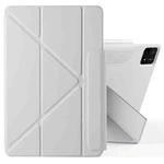 For Xiaomi Pad 6 / 6 Pro Fixed Buckle Magnetic Deformation Leather Tablet Case(Grey)