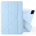 For Xiaomi Pad 6S Pro 12.4 2024 Fixed Buckle Magnetic Deformation Leather Tablet Case(Ice Blue)