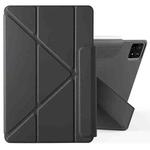 For Xiaomi Pad 6S Pro 12.4 2024 Fixed Buckle Magnetic Deformation Leather Tablet Case(Black)