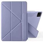For Xiaomi Pad 6S Pro 12.4 2024 Fixed Buckle Magnetic Deformation Leather Tablet Case(Lavender Purple)