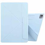 For Xiaomi Pad 7 Ultra Fixed Buckle Magnetic Deformation Leather Tablet Case(Ice Blue)
