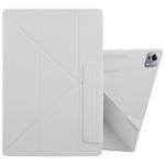 For Xiaomi Pad 7 Ultra Fixed Buckle Magnetic Deformation Leather Tablet Case(Grey)