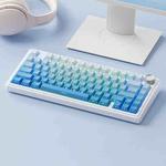 AULA F75 80 Keys Wired/2.4G/Bluetooth Three Model Customized RGB Mechanical Keyboard(Side Engraved Blue)