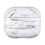 For AirPods 4 Marble Pattern TPU Earphones Protective Case(White S01)