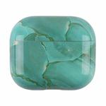 For AirPods 4 Marble Pattern TPU Earphones Protective Case(Green S07)