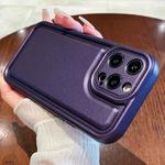 For iPhone 15 Pro Leather Texture TPU Phone Case(Purple)