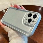 For iPhone 11 Pro Max Leather Texture TPU Phone Case(Silver)