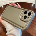 For iPhone 11 Pro Max Leather Texture TPU Phone Case(Khaki)