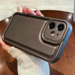 For iPhone 11 Leather Texture TPU Phone Case(Coffee)