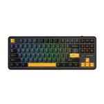 AULA F87 87 Keys Wired/2.4G/Bluetooth Three Model Customized RGB Mechanical Keyboard(Thunder Black)