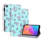 Huawei MatePad T 8 Coloured Drawing Horizontal Flip Leather Case with Holder & Card Slot & Photo Frame(Bear)