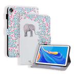 Huawei MediaPad M6 10.8 Coloured Drawing Horizontal Flip Leather Case with Holder & Card Slot & Photo Frame(Elephant and Flowers)