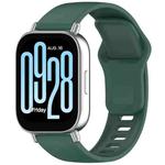 For Redmi Watch 5 Active Solid Color Reverse Buckle Silicone Watch Band(Pine Green)