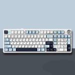 AULA F99 99 Keys Wired/2.4G/Bluetooth Three Model Customized RGB Mechanical Keyboard(Smoky Blue Sea Fog)