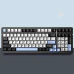 AULA F99 99 Keys Wired/2.4G/Bluetooth Three Model Customized RGB Mechanical Keyboard(Black White Blue)