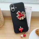 For iPhone 16 Plus Christmas Bells TPU Hybrid PC Phone Case(Black)