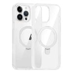 For iPhone 15 Pro Max High Transparency MagSafe Holder Phone Case(Transparent)