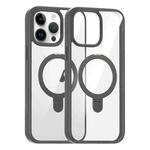 For iPhone 13 Pro High Transparency MagSafe Holder Phone Case(Titanium Gray)