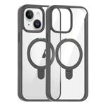 For iPhone 13 High Transparency MagSafe Holder Phone Case(Titanium Gray)