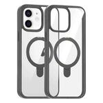 For iPhone 11 High Transparency MagSafe Holder Phone Case(Titanium Gray)