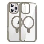 For iPhone 16 Pro Max High Transparency MagSafe Holder Phone Case(Titanium Gold)