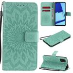 For OPPO A52 / A72 / A92 Sun Embossing Pattern Horizontal Flip Leather Case with Card Slot & Holder & Wallet & Lanyard(Grey)