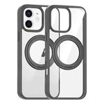 For iPhone 11 High Transparency 360 Degree Rotating Holder MagSafe Phone Case(Titanium Gray)