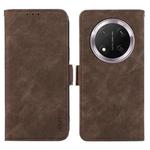 For Honor X9C 5G Global ABEEL Frosted Magnetic RFID Leather Phone Case(Brown)