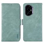 For Honor 400 ABEEL Frosted Magnetic RFID Leather Phone Case(Cyan)
