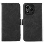 For Honor 400 Lite ABEEL Frosted Magnetic RFID Leather Phone Case(Black)