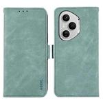 For Honor 400 Pro Global 160.8mm ABEEL Frosted Magnetic RFID Leather Phone Case(Cyan)