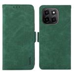 For Honor X6c 4G ABEEL Frosted Magnetic RFID Leather Phone Case(Green)