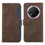 For Honor X9C 5G Global ABEEL Color Block Magnetic RFID Leather Phone Case(Brown-Blue)