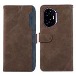 For Honor 400 ABEEL Color Block Magnetic RFID Leather Phone Case(Brown-Blue)