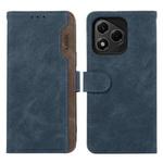 For Honor 400 Lite ABEEL Color Block Magnetic RFID Leather Phone Case(Blue-Brown)