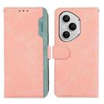 For Honor 400 Pro Global 160.8mm ABEEL Color Block Magnetic RFID Leather Phone Case(Pink-Cyan)