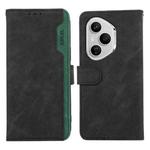 For Honor 400 Pro Global 160.8mm ABEEL Color Block Magnetic RFID Leather Phone Case(Black-Green)