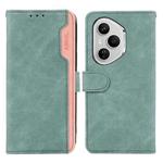 For Honor 400 Pro Global 160.8mm ABEEL Color Block Magnetic RFID Leather Phone Case(Cyan-Pink)
