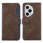 For Honor 400 Pro Global 160.8mm ABEEL Color Block Magnetic RFID Leather Phone Case(Brown-Blue)