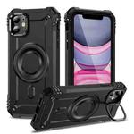For iPhone 11 Lens Holder MagSafe Phone Case(Black)