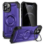 For iPhone 12 Pro Lens Holder MagSafe Phone Case(Purple)