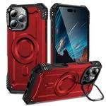 For iPhone 16 Pro Lens Holder MagSafe Phone Case(Red)