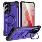 For Motorola Moto G Stylus 5G 2024 Lens Holder MagSafe Phone Case(Purple)