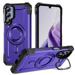 For Samsung Galaxy A16 5G Lens Holder MagSafe Phone Case(Purple)